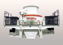 一部分由分料器中间进入高速旋转的叶轮中